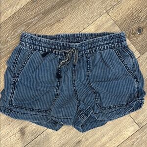 Blue Striped Women's Shorts